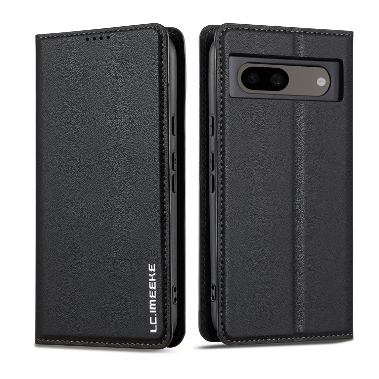 For Google Pixel 8A LC.IMEEKE L1 Series Frosted Fine Texture PU Phone Case(Black) - Google Cases by LC.IMEEKE | Online Shopping South Africa | PMC Jewellery | Buy Now Pay Later Mobicred