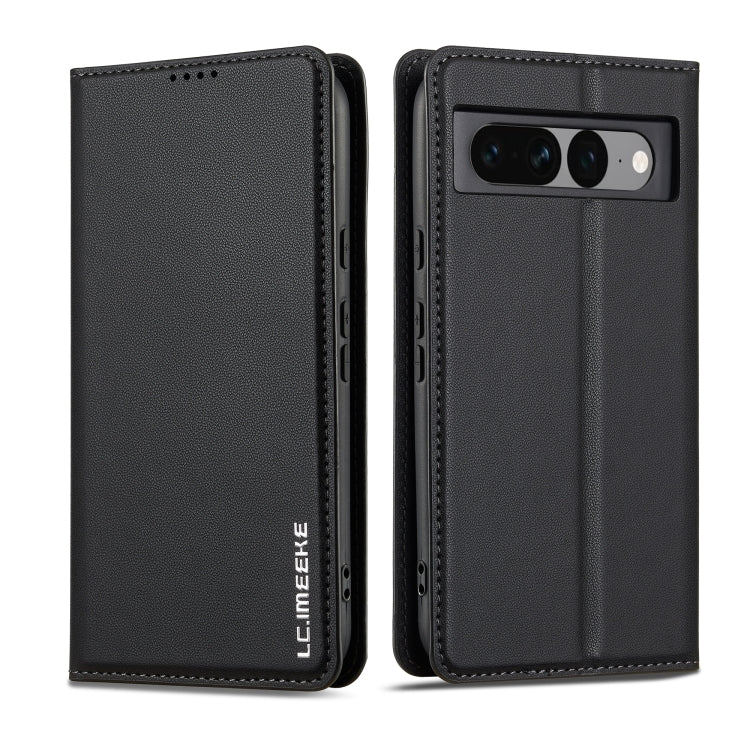 For Google Pixel 7 Pro 5G LC.IMEEKE L1 Series Frosted Fine Texture PU Phone Case(Black) - Google Cases by LC.IMEEKE | Online Shopping South Africa | PMC Jewellery | Buy Now Pay Later Mobicred