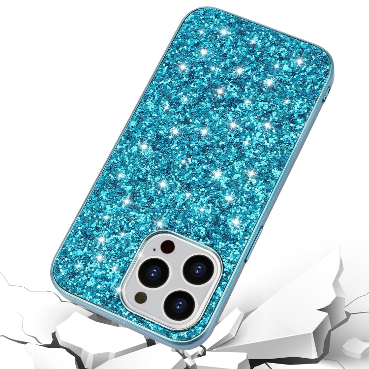 For iPhone 16 Pro Glitter Powder Shockproof TPU Phone Case(Black) - iPhone 16 Pro Cases by PMC Jewellery | Online Shopping South Africa | PMC Jewellery | Buy Now Pay Later Mobicred