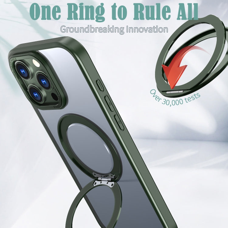 For iPhone 16 Pro Wing Series MagSafe Magnetic Ring Holder Phone Case(Green) - iPhone 16 Pro Cases by PMC Jewellery | Online Shopping South Africa | PMC Jewellery | Buy Now Pay Later Mobicred