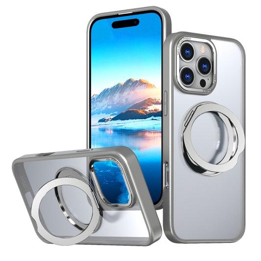 For iPhone 16 Pro Wing Series MagSafe Magnetic Ring Holder Phone Case(Titanium Gray) - iPhone 16 Pro Cases by PMC Jewellery | Online Shopping South Africa | PMC Jewellery | Buy Now Pay Later Mobicred