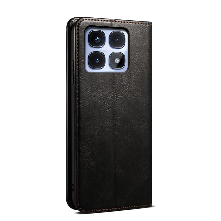 For Redmi K70 Ultra 5G Oil Wax Crazy Horse Texture Leather Phone Case(Black) - Xiaomi Cases by PMC Jewellery | Online Shopping South Africa | PMC Jewellery | Buy Now Pay Later Mobicred