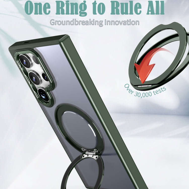 For Samsung Galaxy S24 Ultra 5G Wing Series MagSafe Magnetic Ring Holder Phone Case(Green) - Galaxy S24 Ultra 5G Cases by PMC Jewellery | Online Shopping South Africa | PMC Jewellery | Buy Now Pay Later Mobicred