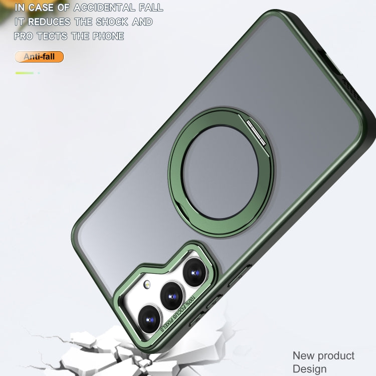 For Samsung Galaxy S24+ 5G Wing Series MagSafe Magnetic Ring Holder Phone Case(Green) - Galaxy S24+ 5G Cases by PMC Jewellery | Online Shopping South Africa | PMC Jewellery | Buy Now Pay Later Mobicred