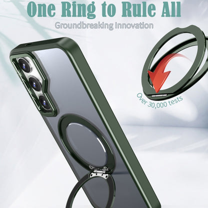 For Samsung Galaxy S24 5G Wing Series MagSafe Magnetic Ring Holder Phone Case(Green) - Galaxy S24 5G Cases by PMC Jewellery | Online Shopping South Africa | PMC Jewellery | Buy Now Pay Later Mobicred