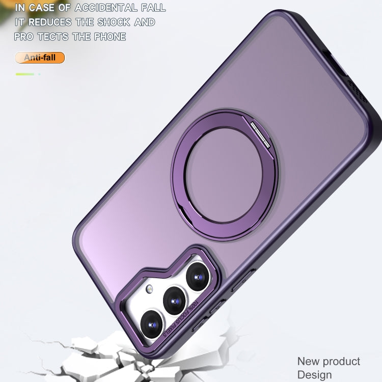 For Samsung Galaxy S24 5G Wing Series MagSafe Magnetic Ring Holder Phone Case(Dark Purple) - Galaxy S24 5G Cases by PMC Jewellery | Online Shopping South Africa | PMC Jewellery | Buy Now Pay Later Mobicred