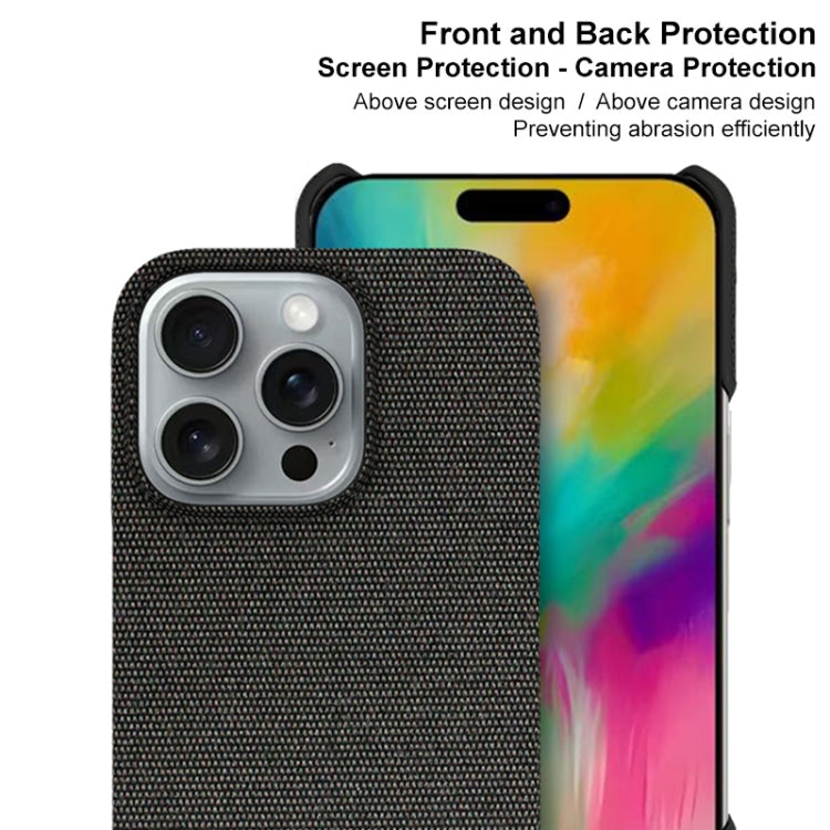 For iPhone 16 Pro Max imak Ruiyi Series Cloth Texture PU + PC Phone Case(Black) - iPhone 16 Pro Max Cases by imak | Online Shopping South Africa | PMC Jewellery | Buy Now Pay Later Mobicred