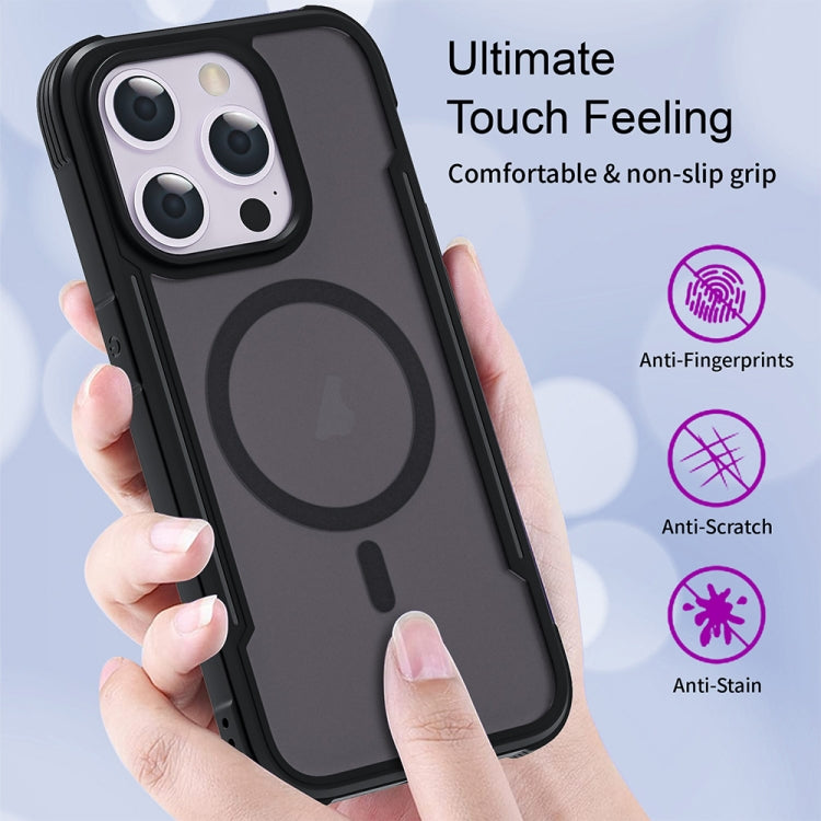 For iPhone 16 Pro Skin Feel Frosted MagSafe Magnetic PC Hybrid TPU Phone Case(Black) - iPhone 16 Pro Cases by PMC Jewellery | Online Shopping South Africa | PMC Jewellery | Buy Now Pay Later Mobicred