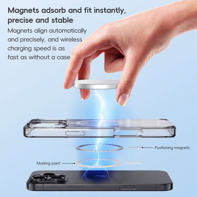 For iPhone 16 Plus Crystal Clear MagSafe Magnetic Phone Case(Transparent Black) - iPhone 16 Plus Cases by PMC Jewellery | Online Shopping South Africa | PMC Jewellery | Buy Now Pay Later Mobicred