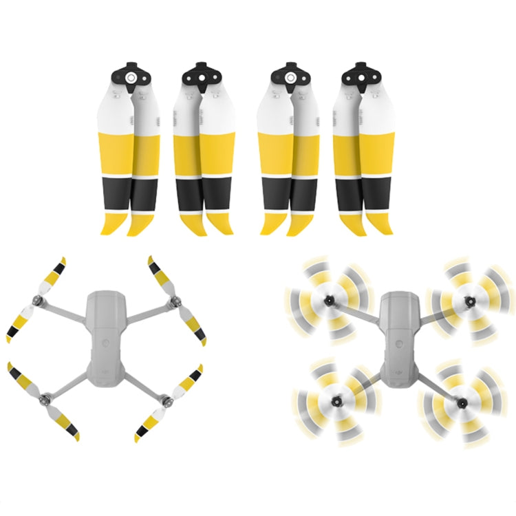 2 Pairs Sunnylife 7238F-3C For DJI Mavic Air 2 Double-sided Three-color Low Noise Quick-release Propellers(Black Yellow White) - DIY Propeller by PMC TechLife | Online Shopping South Africa | PMC TechLife | Buy Now Pay Later Mobicred