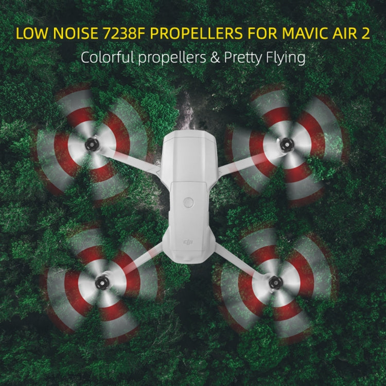 2 Pairs Sunnylife 7238F-3C For DJI Mavic Air 2 Double-sided Three-color Low Noise Quick-release Propellers(Black Yellow White) - DIY Propeller by PMC TechLife | Online Shopping South Africa | PMC TechLife | Buy Now Pay Later Mobicred