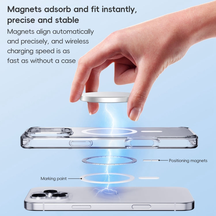 For iPhone 16 Plus Crystal Clear Frosted MagSafe Magnetic Phone Case(Transparent Black) - iPhone 16 Plus Cases by PMC Jewellery | Online Shopping South Africa | PMC Jewellery | Buy Now Pay Later Mobicred