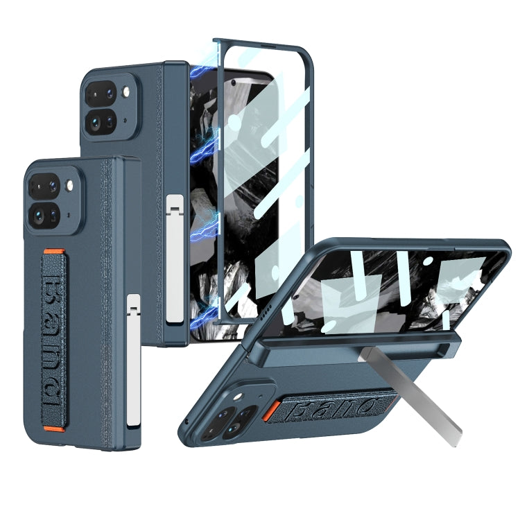 For Google Pixel 9 Pro Fold GKK Integrated Fold Hinge Wrist Strap Phone Case with Holder(Green) - free shipping - PMC Jewellery - Order now!