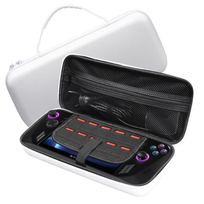 For ASUS ROG Ally X Game Console EVA Leather Pattern Handbag(White) - Accessories by PMC Jewellery | Online Shopping South Africa | PMC Jewellery | Buy Now Pay Later Mobicred