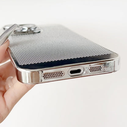 For iPhone 15 Electroplated PC Frameless Cooling Phone Case(Silver) - iPhone 15 Cases by PMC Jewellery | Online Shopping South Africa | PMC Jewellery | Buy Now Pay Later Mobicred