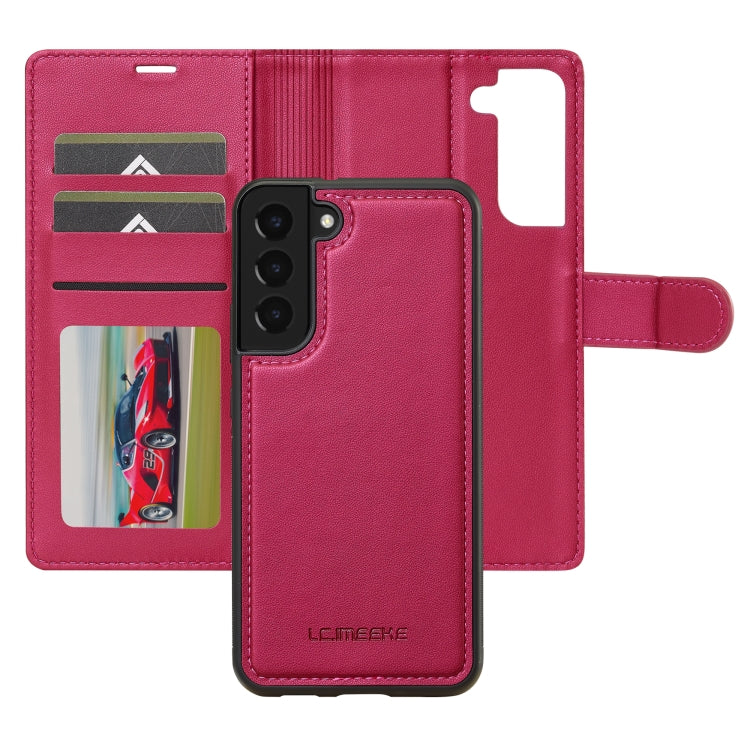 For Samsung Galaxy S22+ 5G LC.IMEEKE L2 Series Detachable Magsafe PU Phone Case with Lanyard(Red) - Galaxy S22+ 5G Cases by LC.IMEEKE | Online Shopping South Africa | PMC Jewellery | Buy Now Pay Later Mobicred