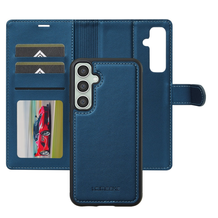 For Samsung Galaxy S24 FE 5G LC.IMEEKE L2 Series Detachable Magsafe PU Phone Case with Lanyard(Blue) - Galaxy S24 FE 5G Cases by LC.IMEEKE | Online Shopping South Africa | PMC Jewellery | Buy Now Pay Later Mobicred