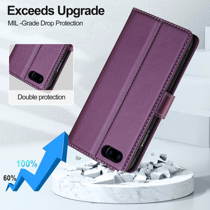 For iPhone 7 Plus / 8 Plus LC.IMEEKE L2 Series Detachable Magsafe PU Phone Case with Lanyard(Purple) - More iPhone Cases by LC.IMEEKE | Online Shopping South Africa | PMC Jewellery | Buy Now Pay Later Mobicred