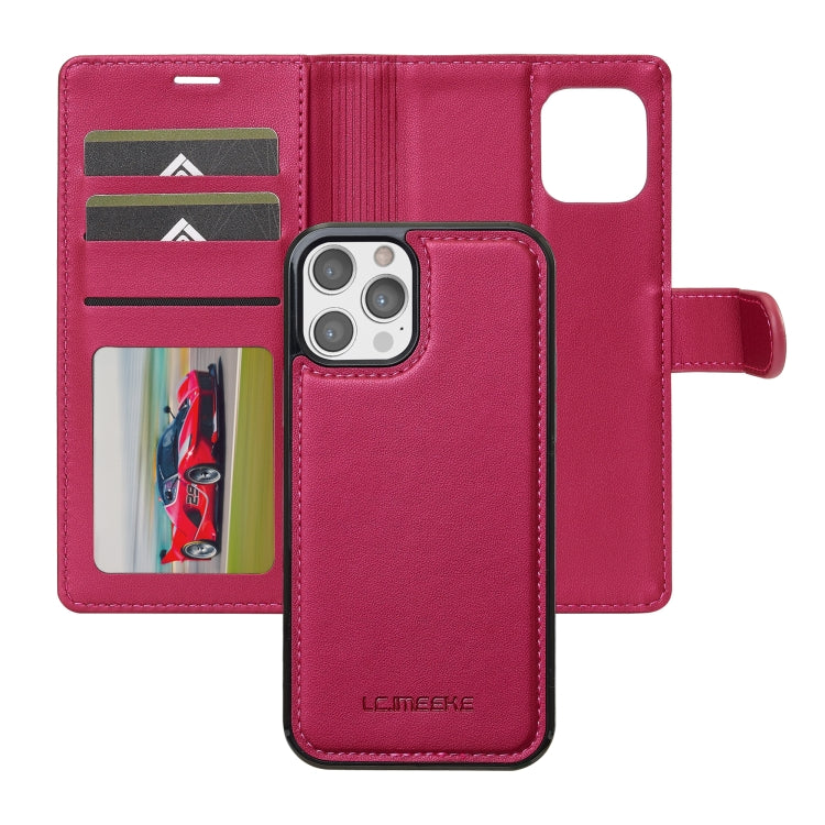 For iPhone 14 Pro Max LC.IMEEKE L2 Series Detachable Magsafe PU Phone Case with Lanyard(Red) - iPhone 14 Pro Max Cases by LC.IMEEKE | Online Shopping South Africa | PMC Jewellery | Buy Now Pay Later Mobicred