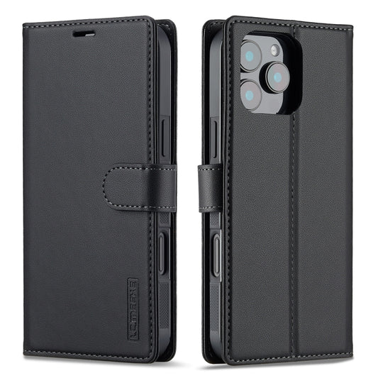 For iPhone 16 Pro Max LC.IMEEKE L2 Series Detachable Magsafe PU Phone Case with Lanyard(Black) - iPhone 16 Pro Max Cases by LC.IMEEKE | Online Shopping South Africa | PMC Jewellery | Buy Now Pay Later Mobicred