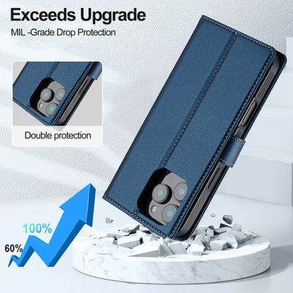 For iPhone 16 Pro Max LC.IMEEKE L2 Series Detachable Magsafe PU Phone Case with Lanyard(Blue) - iPhone 16 Pro Max Cases by LC.IMEEKE | Online Shopping South Africa | PMC Jewellery | Buy Now Pay Later Mobicred