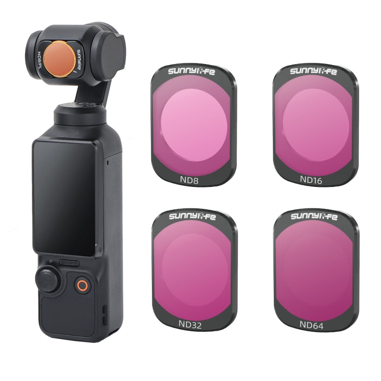 For DJI Osmo Pocket 3 Sunnylife Camera Lens Magnetic Metal Filter, No Impact On Gimbal Reset, Filter:4 in 1 ND8-64 - free shipping - PMC TechLife - Order now!