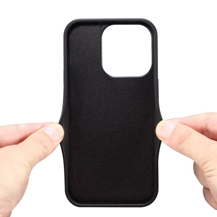 For iPhone 16 Plus Denior D09 PU Dual Card Slot Back Cover Phone Case(Black) - iPhone 16 Plus Cases by Denior | Online Shopping South Africa | PMC Jewellery | Buy Now Pay Later Mobicred