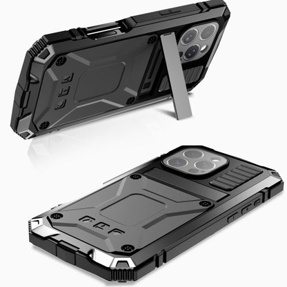 For iPhone 16 Pro Max R-JUST Life Waterproof Dustproof Shockproof Phone Case(Black) - iPhone 16 Pro Max Cases by R-JUST | Online Shopping South Africa | PMC Jewellery | Buy Now Pay Later Mobicred