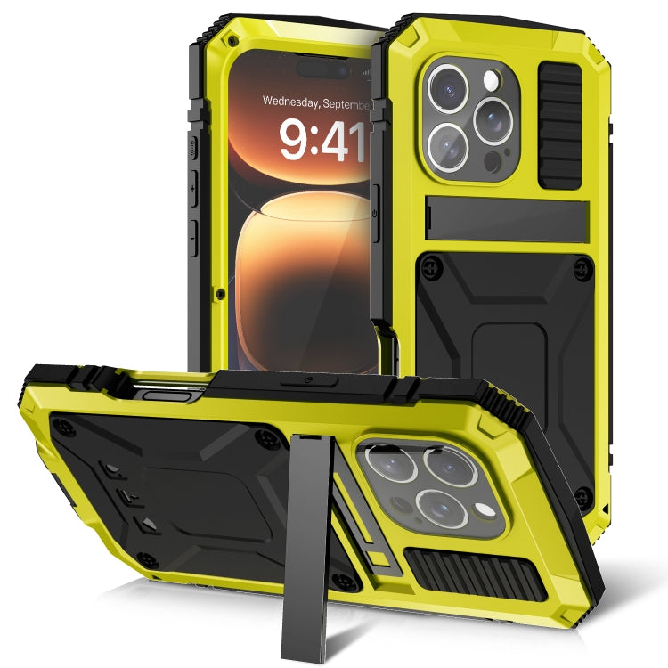 For iPhone 16 Pro Max R-JUST Life Waterproof Dustproof Shockproof Phone Case(Yellow) - free shipping - PMC Jewellery - Order now!