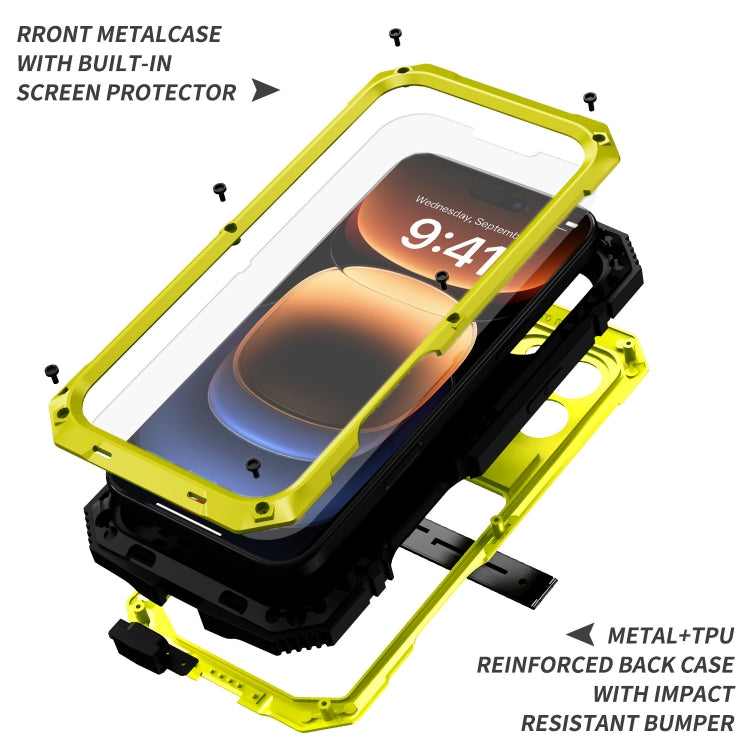 For iPhone 16 Pro Max R-JUST Life Waterproof Dustproof Shockproof Phone Case(Yellow) - iPhone 16 Pro Max Cases by R-JUST | Online Shopping South Africa | PMC Jewellery | Buy Now Pay Later Mobicred