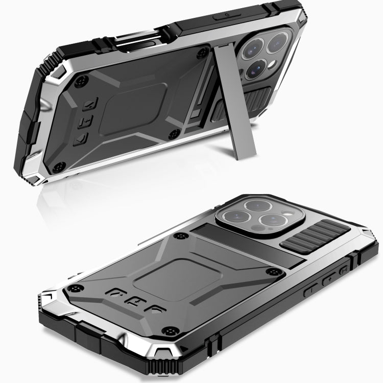 For iPhone 16 Pro Max R-JUST Life Waterproof Dustproof Shockproof Phone Case(Silver) - iPhone 16 Pro Max Cases by R-JUST | Online Shopping South Africa | PMC Jewellery | Buy Now Pay Later Mobicred