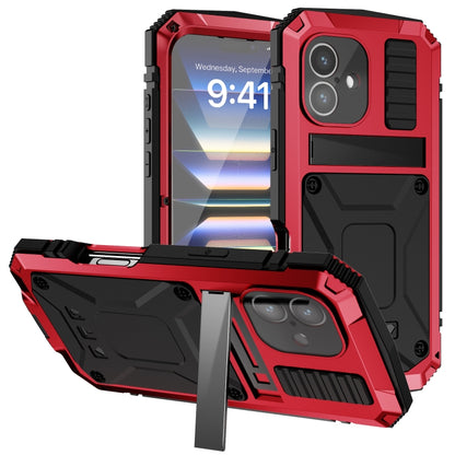 For iPhone 16 Plus R-JUST Life Waterproof Dustproof Shockproof Phone Case(Red) - iPhone 16 Plus Cases by R-JUST | Online Shopping South Africa | PMC Jewellery | Buy Now Pay Later Mobicred