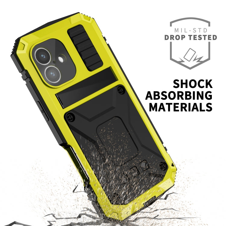 For iPhone 16 Plus R-JUST Life Waterproof Dustproof Shockproof Phone Case(Yellow) - iPhone 16 Plus Cases by R-JUST | Online Shopping South Africa | PMC Jewellery | Buy Now Pay Later Mobicred