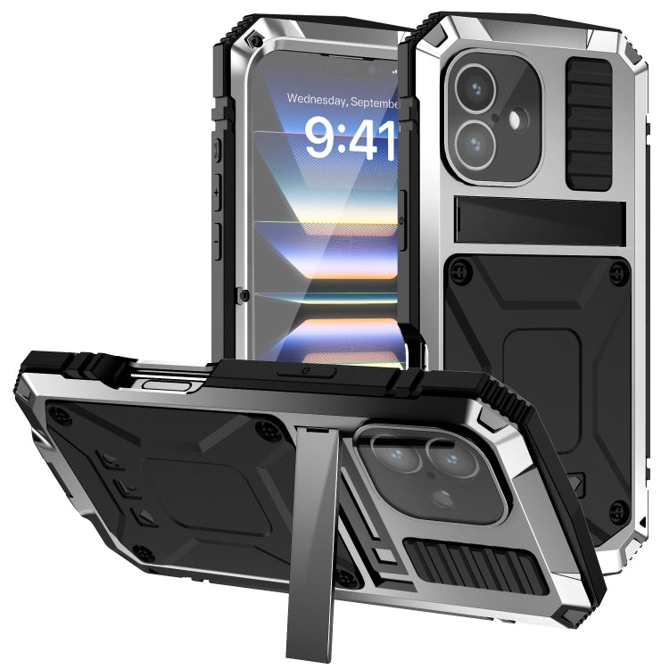 For iPhone 16 Plus R-JUST Life Waterproof Dustproof Shockproof Phone Case(Silver) - free shipping - PMC Jewellery - Order now!