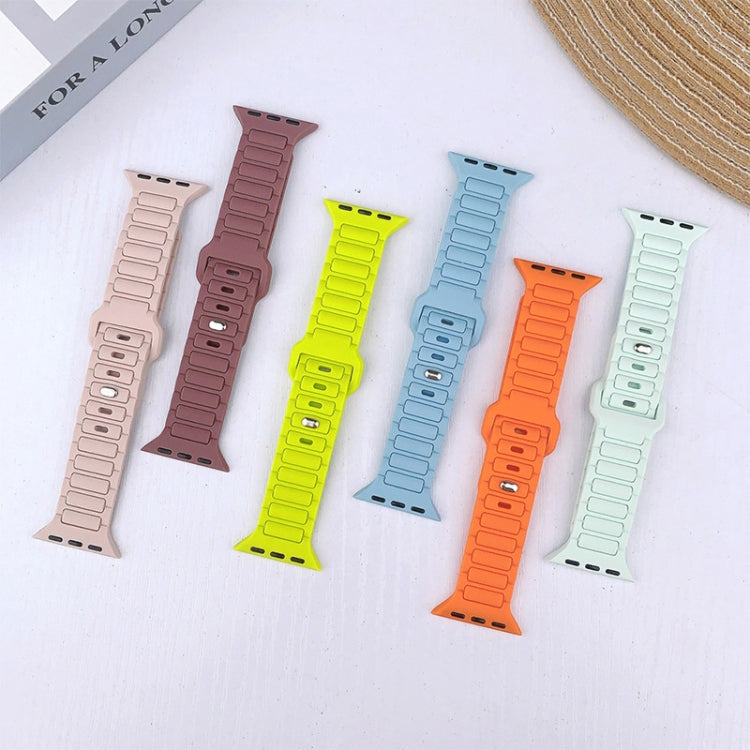 For Apple Watch SE 2023 44mm Tri-beads Loop Buckle Silicone Watch Band(Rose Red) - free shipping - PMc TechLife - Order now!