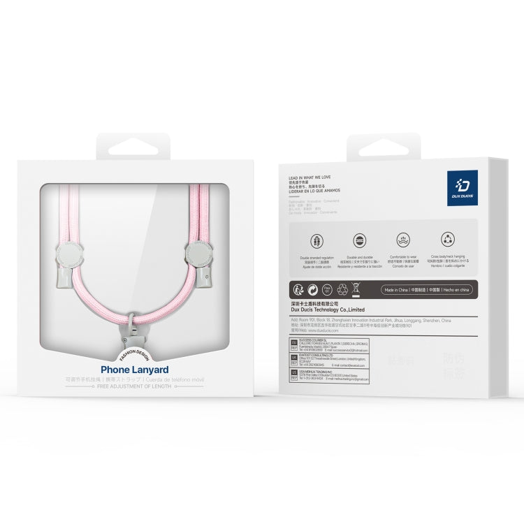 DUX DUCIS Plaz Crossbody Neck Strap Anti-lost Phone Lanyard(Light Pink) - Lanyards & Wrist Straps by DUX DUCIS | Online Shopping South Africa | PMC Jewellery | Buy Now Pay Later Mobicred