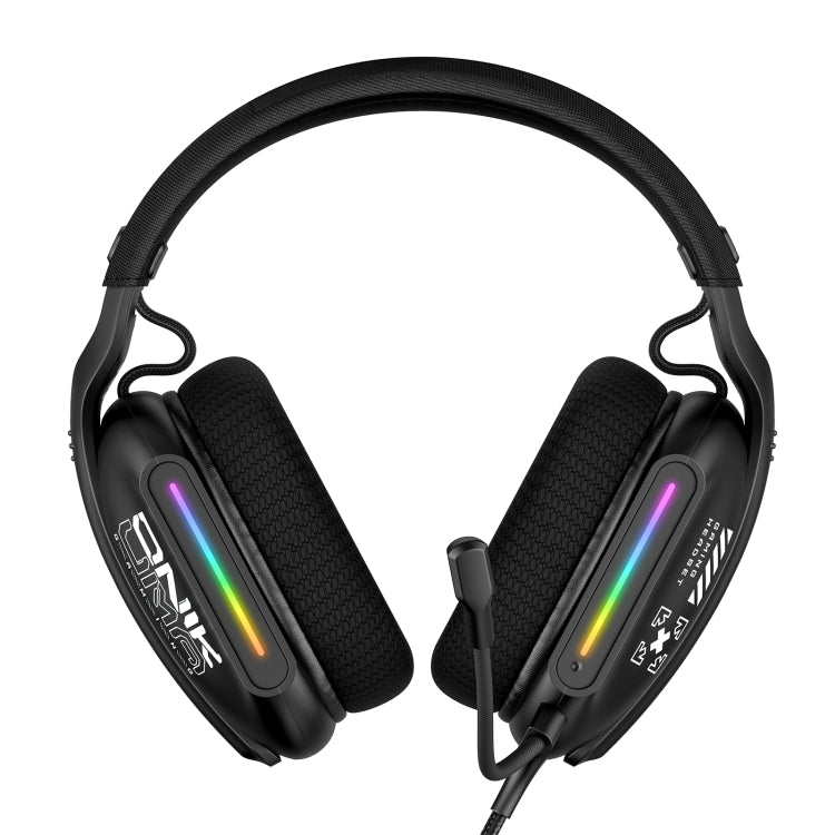 ONIKUMA X12 USB /  3.5mm Wired RGB Light Gaming Headset with Mic, Cable length: 2.2m(Black) - Multimedia Headset by ONIKUMA | Online Shopping South Africa | PMC Jewellery | Buy Now Pay Later Mobicred