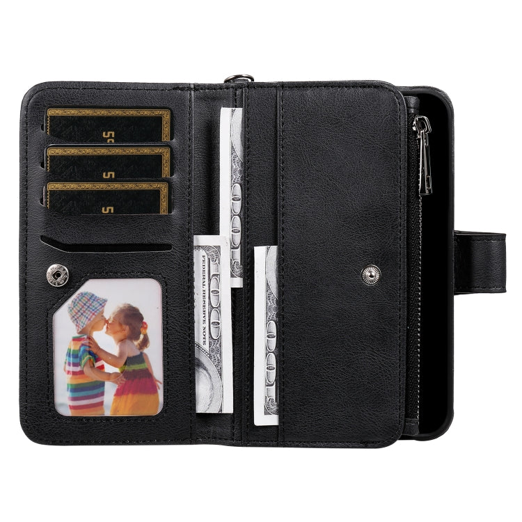 For iPhone 16 Plus Solid Color 2 in 1 Zipper Shockproof Phone Case(Black) - free shipping - PMC Jewellery - Order now!