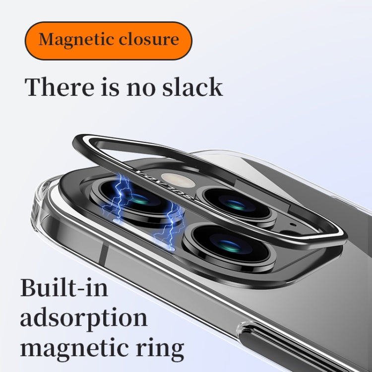 For iPhone 16 SULADA PC + Aluminum Alloy Lens Holder Phone Case(Black) - iPhone 16 Cases by SULADA | Online Shopping South Africa | PMC Jewellery | Buy Now Pay Later Mobicred