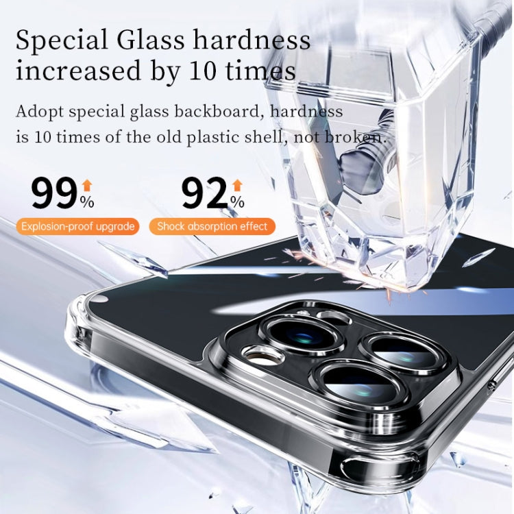 For iPhone 16 Pro SULADA TPU Frame Tempered Glass Transparent Phone Case(Black) - iPhone 16 Pro Cases by SULADA | Online Shopping South Africa | PMC Jewellery | Buy Now Pay Later Mobicred