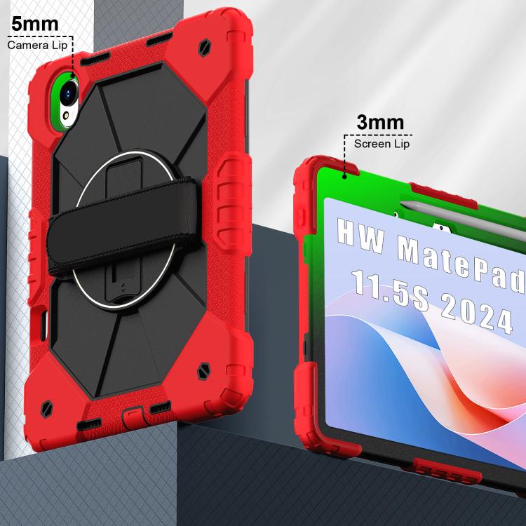 For Huawei MatePad 11.5 S Contrast Color Robot Silicone Hybrid PC Tablet Case(Red Black) - Huawei by PMC TechLife | Online Shopping South Africa | PMC TechLife | Buy Now Pay Later Mobicred