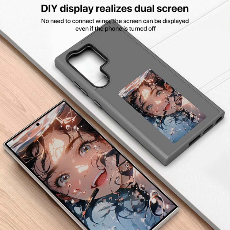 For Samsung Galaxy S24 Ultra 5G Four-Color E-ink Screen NFC DIY Phone Case(Black) - Galaxy S24 Ultra 5G Cases by PMC Jewellery | Online Shopping South Africa | PMC Jewellery | Buy Now Pay Later Mobicred