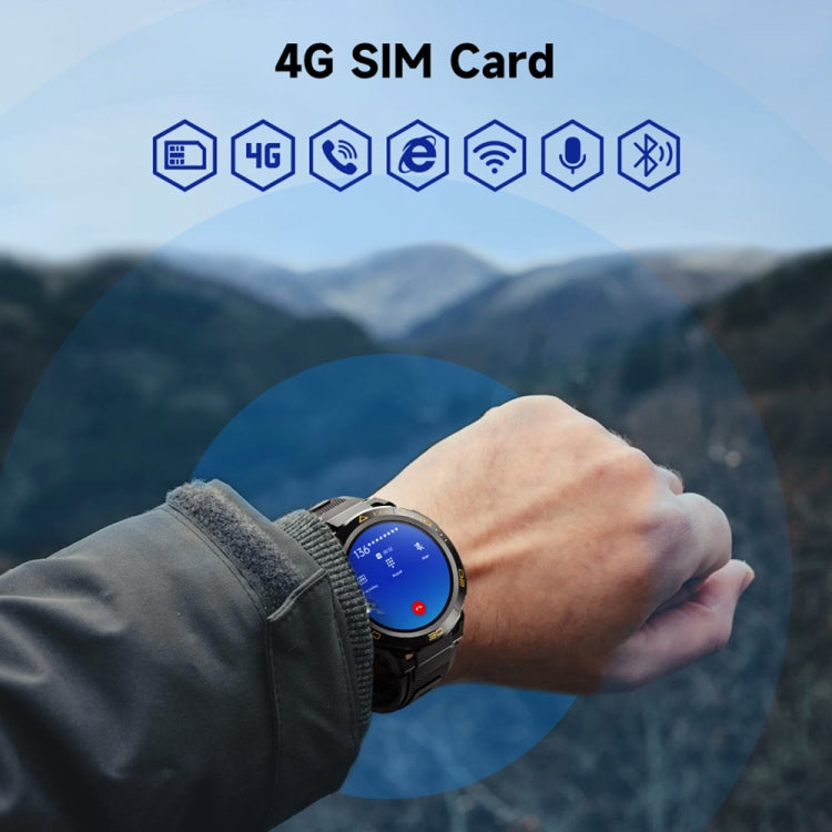 LEMFO Z1 1.43 inch AMOLED Screen Smart Watch, 4G Network Android 8.1, 4GB+64GB, Eurasian Version(Black) - free shipping - PMC TechLife - Order now!