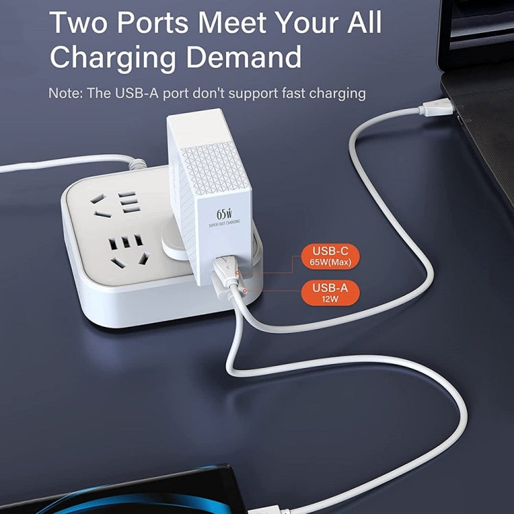 LDNIO A2620C PD3.0 65W USB Power Adapter Travel Charger with Type-C to Type-C Cable, EU Plug - USB Charger by LDNIO | Online Shopping South Africa | PMC Jewellery | Buy Now Pay Later Mobicred