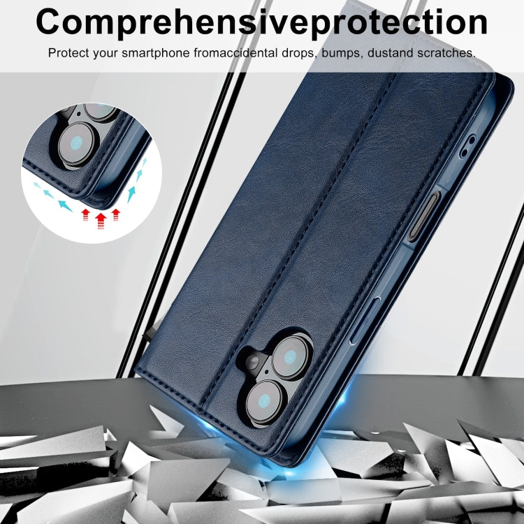 For iPhone 16 LC.IMEEKE RFID Anti-theft Leather Phone Case(Blue) - iPhone 16 Cases by LC.IMEEKE | Online Shopping South Africa | PMC Jewellery | Buy Now Pay Later Mobicred