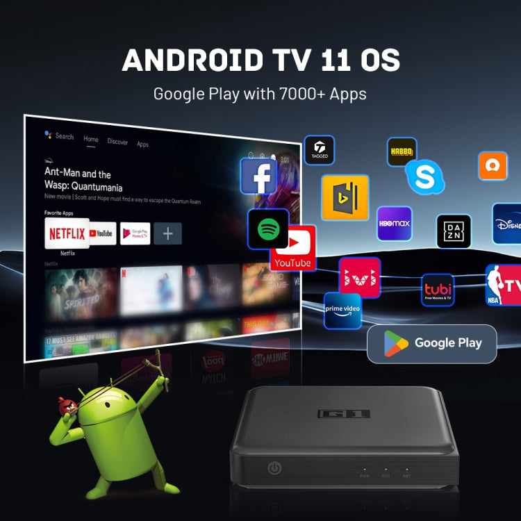 G1 Cortex-A55 Android 11 Quad-core CPU 4K HD Internet Set-top Box with Remote Control, 4GB+32GB(EU Plug) - Others by PMC Jewellery | Online Shopping South Africa | PMC Jewellery | Buy Now Pay Later Mobicred