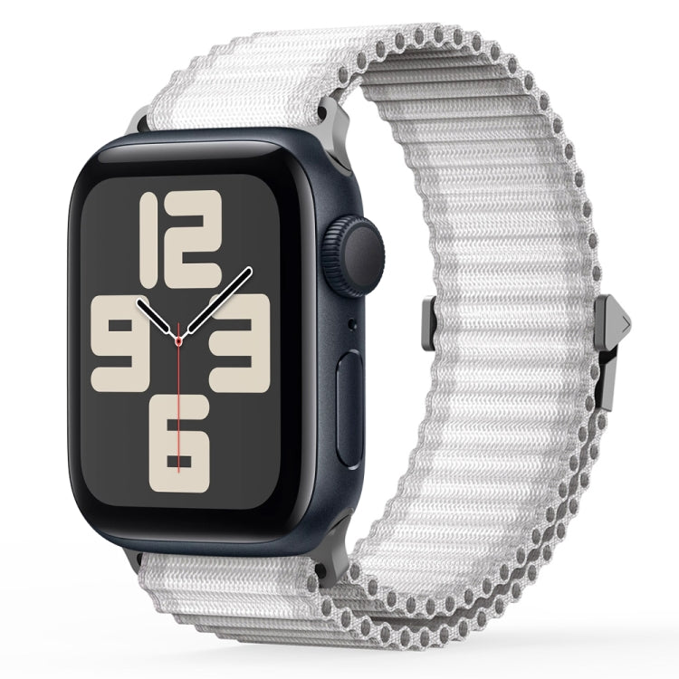 For Apple Watch SE 2023 44mm DUX DUCIS YC Series Ocean Nylon Watch Band(White) - Watch Bands by DUX DUCIS | Online Shopping South Africa | PMC Jewellery | Buy Now Pay Later Mobicred