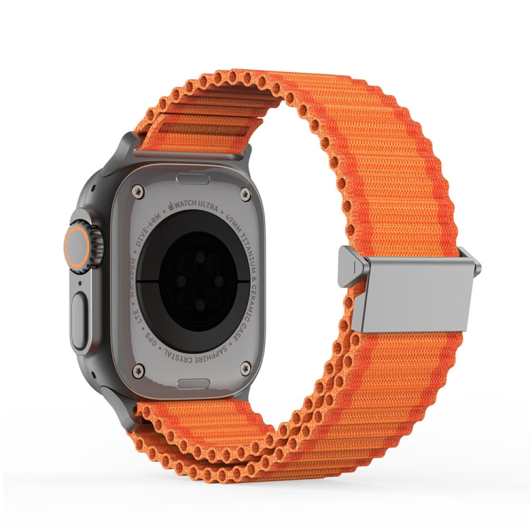 For Apple Watch Series 9 45mm DUX DUCIS YC Series Ocean Nylon Watch Band(Orange) - Watch Bands by DUX DUCIS | Online Shopping South Africa | PMC Jewellery | Buy Now Pay Later Mobicred