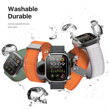 For Apple Watch Series 9 41mm DUX DUCIS YC Series Ocean Nylon Watch Band(Orange) - Watch Bands by DUX DUCIS | Online Shopping South Africa | PMC Jewellery | Buy Now Pay Later Mobicred