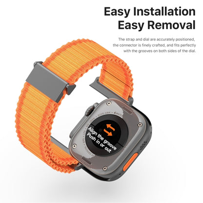 For Apple Watch Series 8 41mm DUX DUCIS YC Series Ocean Nylon Watch Band(Orange) - Watch Bands by DUX DUCIS | Online Shopping South Africa | PMC Jewellery | Buy Now Pay Later Mobicred